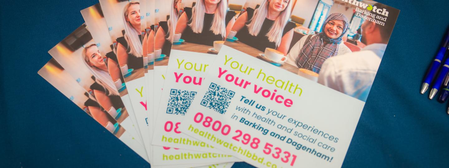 a range of Healthwatch leaflets 